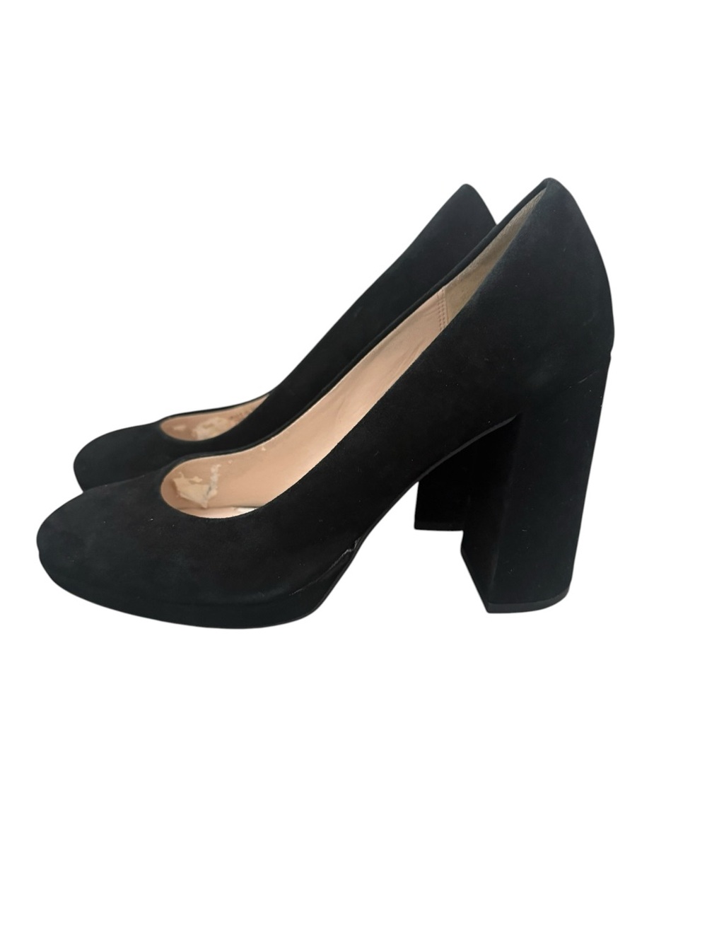 Cole Haan Black Suede Women's Round-Toe Platform Pumps Size 8